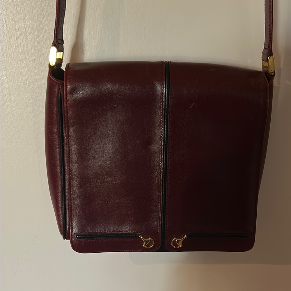 Gucci Burgundy Leather Shoulder Bag